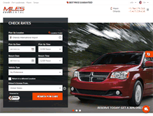 Tablet Screenshot of milescarrentalorlando.com
